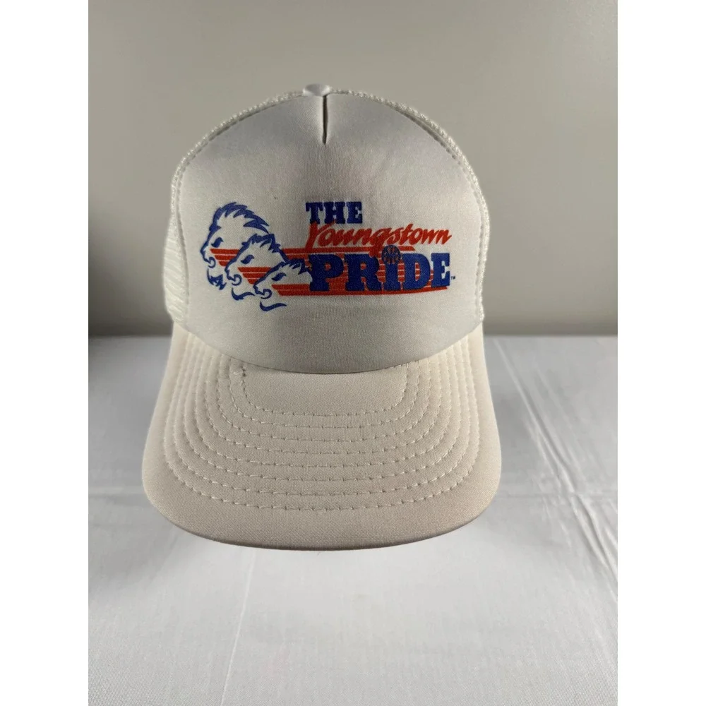 Vintage Youngstown Pride WBL Basketball Trucker Hat Mesh Snapback White Speedway
